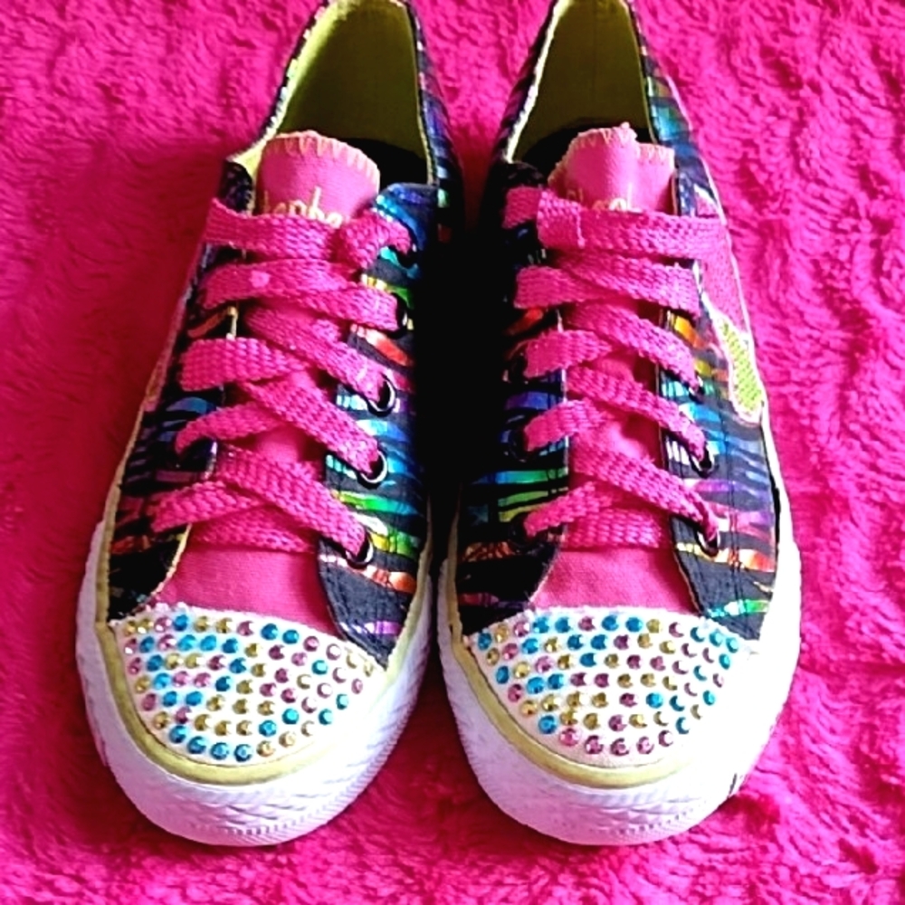 Sketchers Neon Rainbow Colorful low top Sneakers